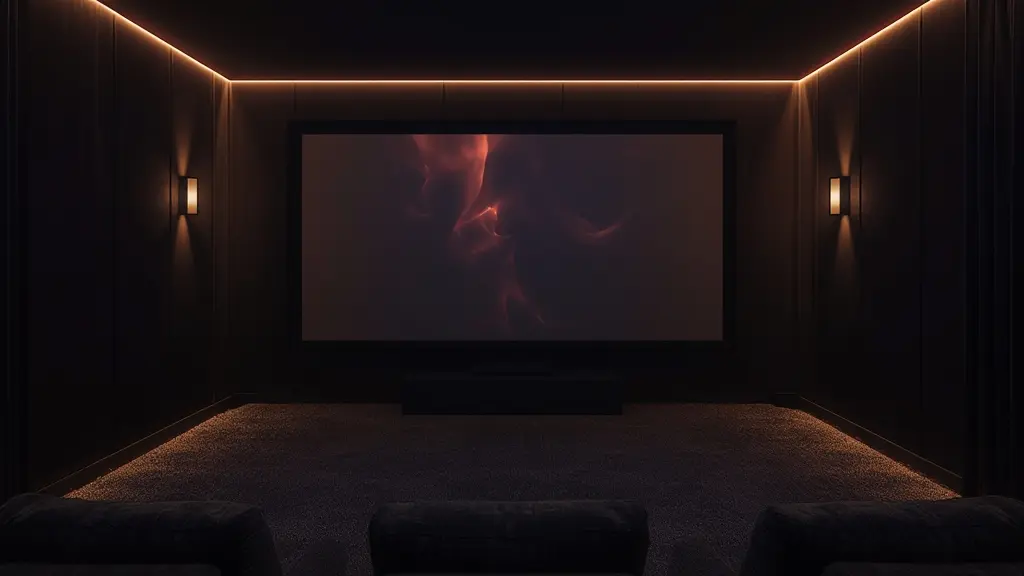4K TV showing a detailed picture with a small box and HDMI cable below